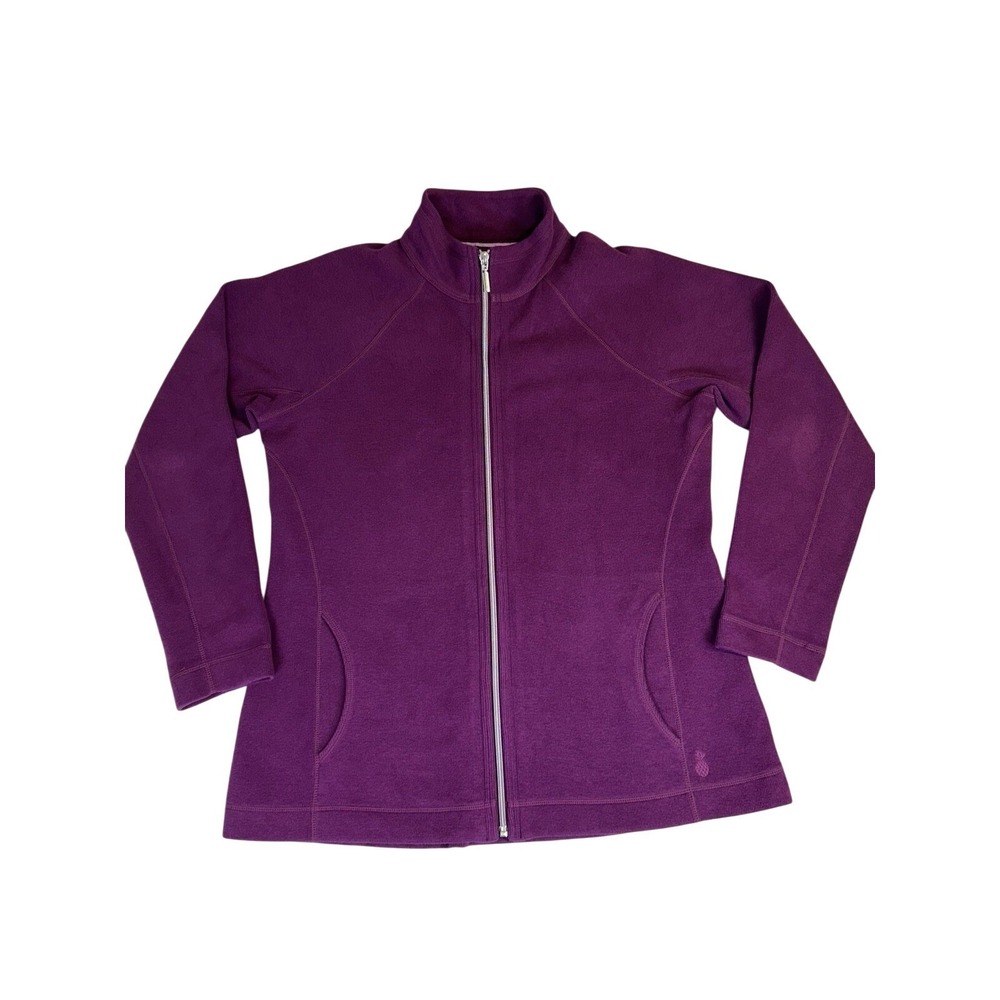 Tommy Bahama Aruba Full Zip Sweatshirt Jacket Purple Size Large Pineapple Logo